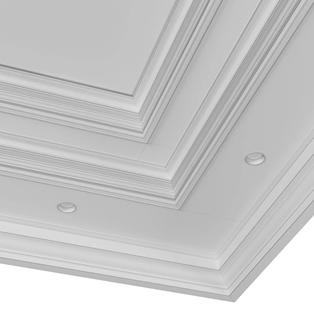 Art Deco coffered illuminated ceiling.Modern coffered illuminated ceiling — Descargar
