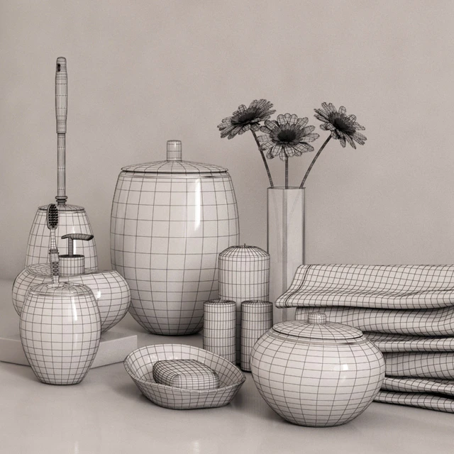 A set of bathroom accessories Primanova Maison Blue — Descargar