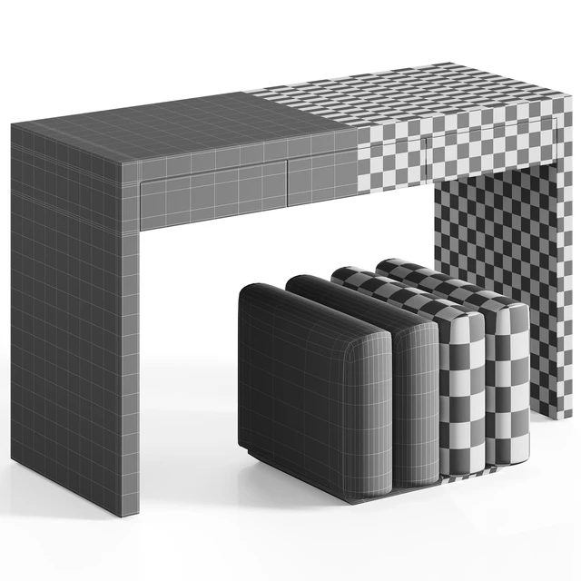 Стол Black&white Indian Bone Inlay от Loft concept — Скачать