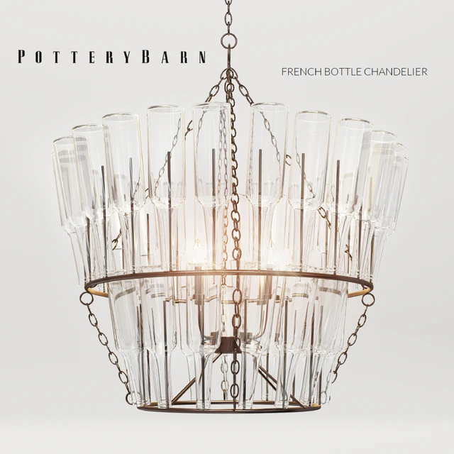 Potterybarn French bottle chandelier — Descargar