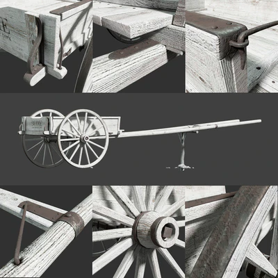 Cart with flowers — Ver 3