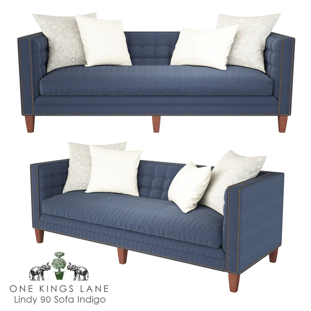 Lindy 90 Sofa Indigo — Скачать