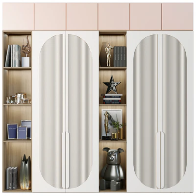 Wardrobe with decor, books and figurines in the nursery — Ver 1