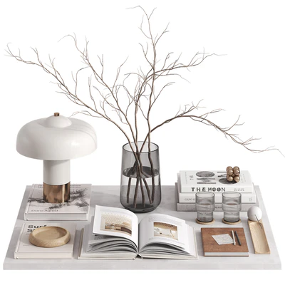 Decorative set with Giovanni Table Lamp — Ver 1