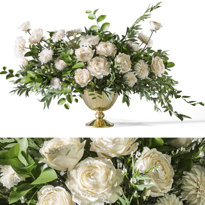 Flower Set 053 White Rose Dahlia Big bouquet — Ver 1
