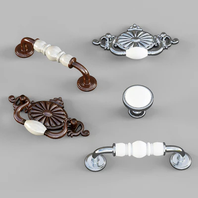 KITCHEN CUPBOARD CABINET DOOR HANDLES & KNOBS set 4 — Ver 1