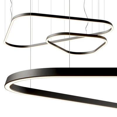 Leds C4 Geometric Triangle Pendant Lamps — View 1