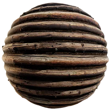 wooden log wall 003 — Скачать