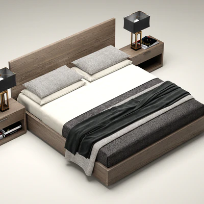 RH Modern Machinto bed — Ver 3