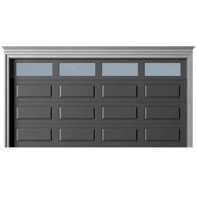 Automatic Garage Doors in classic style.Garage Doors.Traditional Automatic Wood Garage Doors.Entrance modern Gates — Descargar