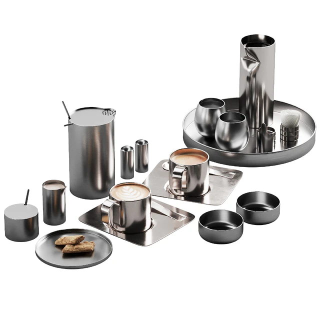 407 eat and drinks decor set 06 metal coffee and water kit for cafe — Descargar