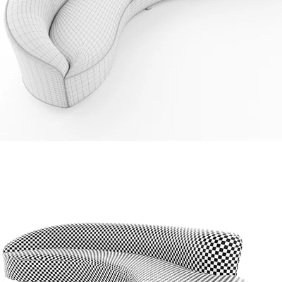 FreeForm Curved Sofa with Arm by Vladimir Kagan — Вид 2