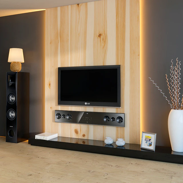 The wall with TV — Descargar