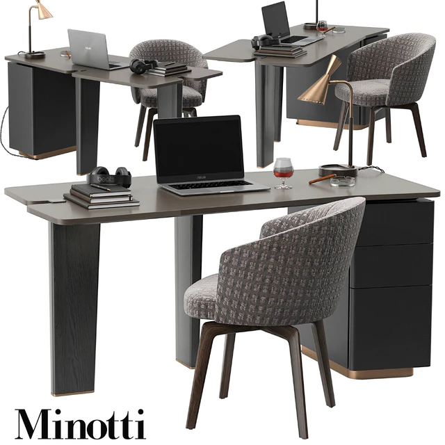 Minotti Jacob desk set — Скачать
