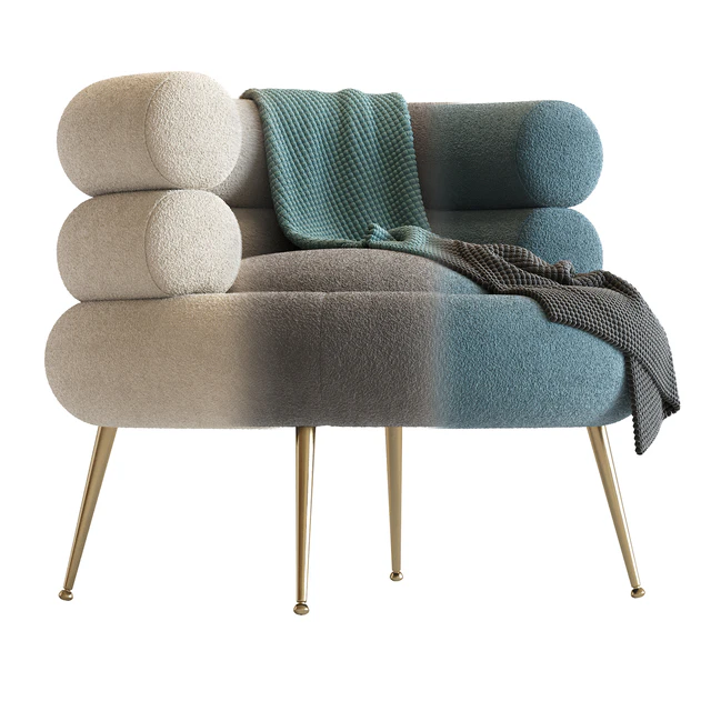 White Barrel Lounge Chair — Скачать