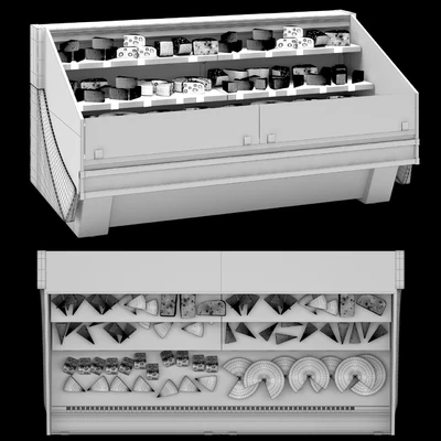 HitLine refrigerated display case with cheese — Ver 2