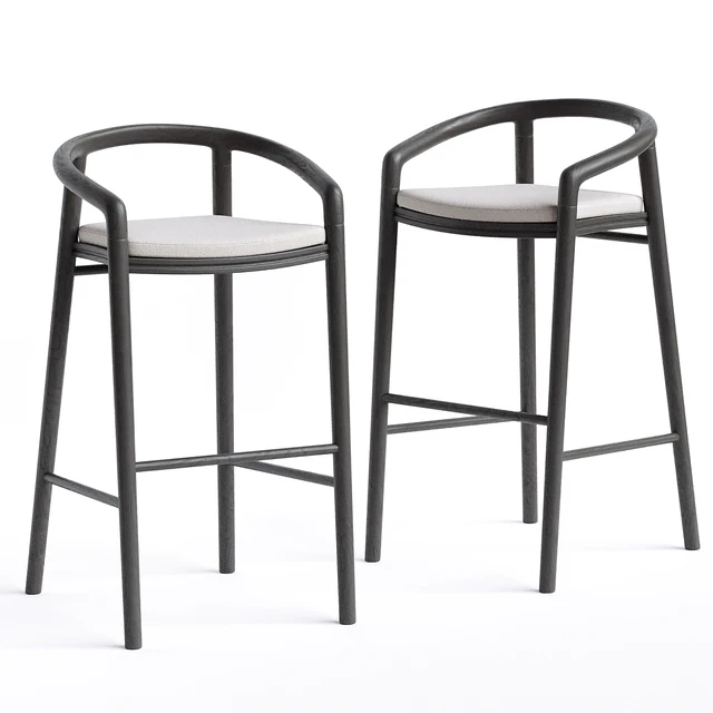 Solid Bar Stool with back Manutti — Скачать