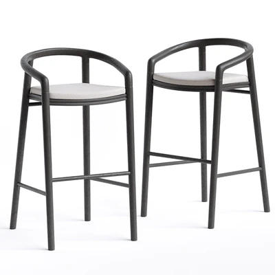 Solid Bar Stool with back Manutti — Вид 3