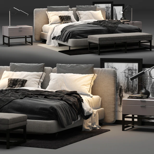 Minotti Tatlin Cover Bed — Descargar