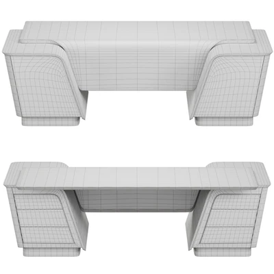 Blues Presidential Office Desk by Turri — Ver 2