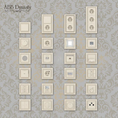 Outlets and switches Abb Dynasty, anthracite and ivory — Ver 1