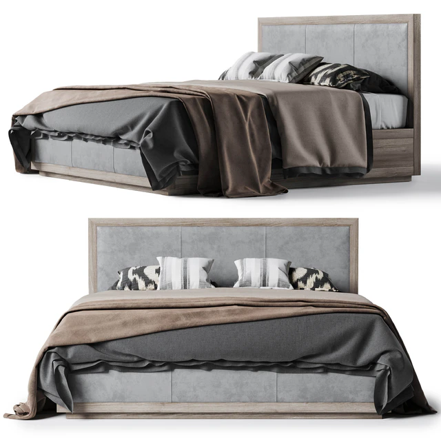 Restoration Hardware Kempton fabric platform bed — Скачать