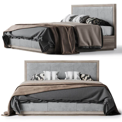 Restoration Hardware Kempton fabric platform bed — Вид 1