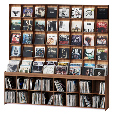 Rack with vinyl records for home or store — Ver 1