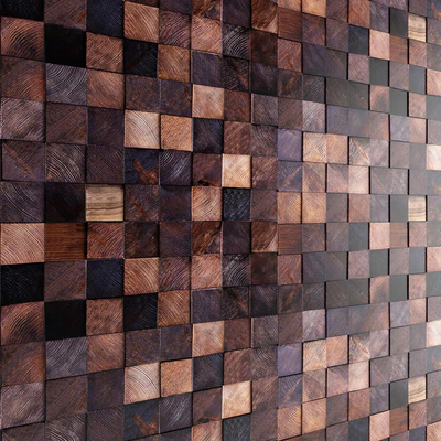 Art wall. Wooden mosaic. Wooden mosaic, wall decor, bru, bars, decorative wall — Ver 1