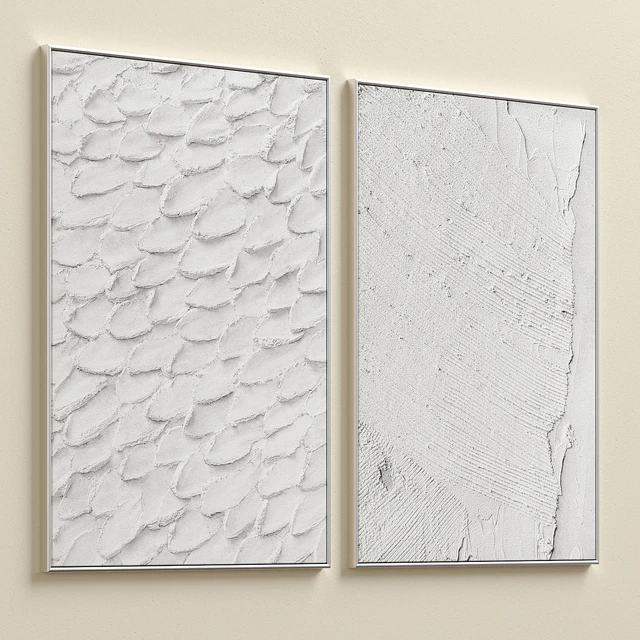Boho Gray Relief Plaster Wall Art C-677 — Скачать