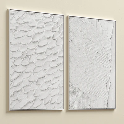 Boho Gray Relief Plaster Wall Art C-677 — Вид 3