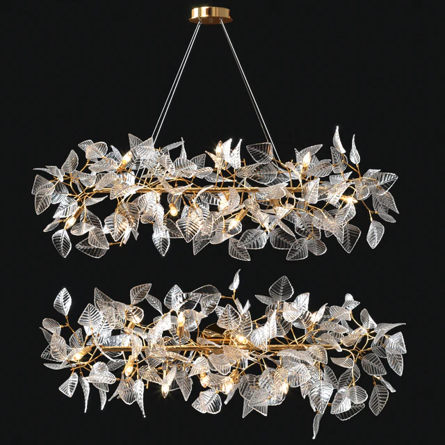 Glazed Leaves Led Chandeliers — Descargar