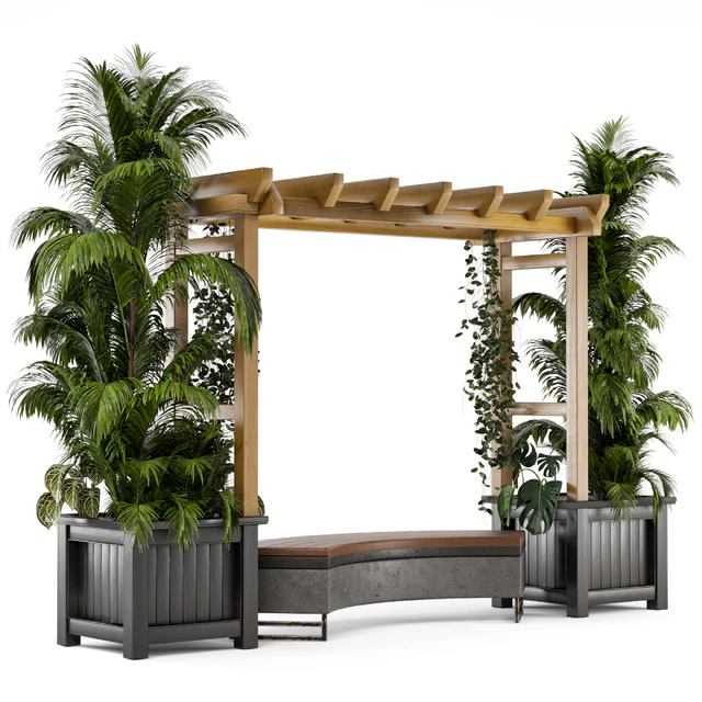Outdoor Plants on Pergola - Garden Set 138 — Скачать