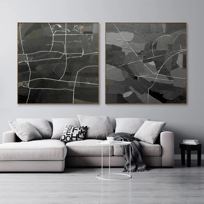 Plaster two square photo frames 19 — Ver 6