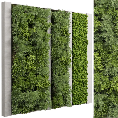 Concrete frame Vertical garden plant and moss garden wall decor box 66 — Ver 3