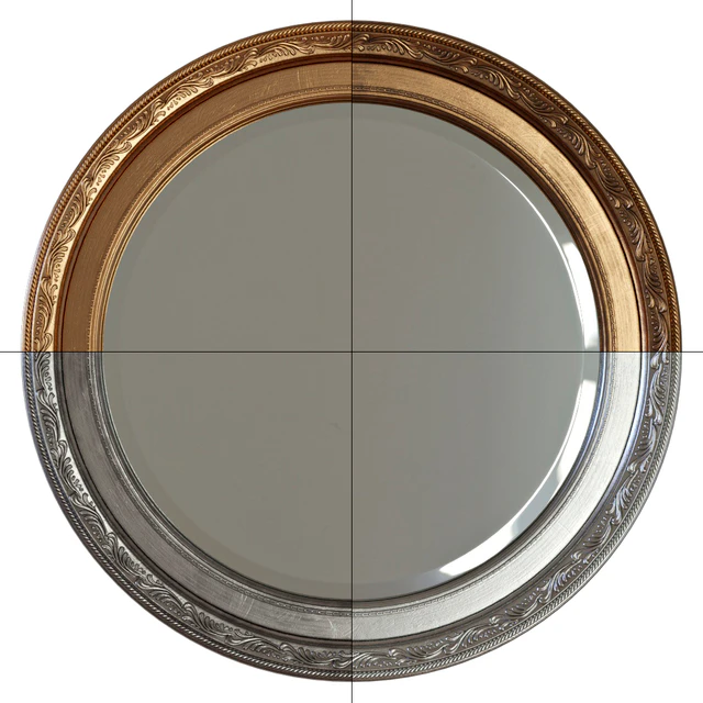 Round mirror in a frame — Descargar