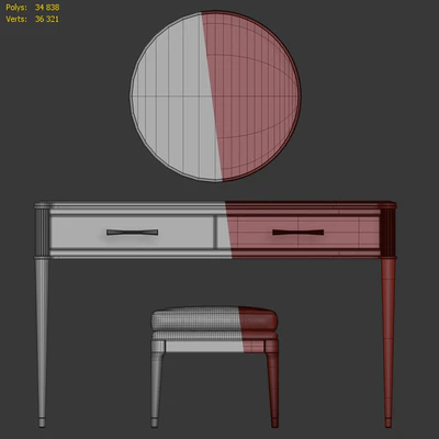 Dressing table / console with mirror Venice. Dressing table, vanity by Classico Italiano — Ver 2