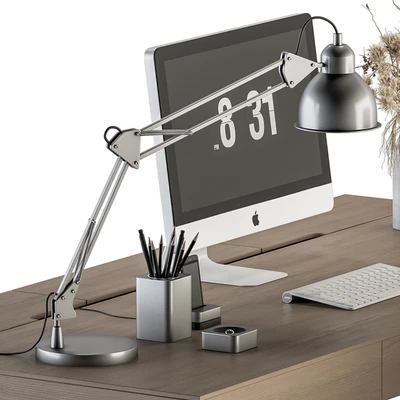 Home Office white and Wood Table - Office Furniture 280 — Ver 5