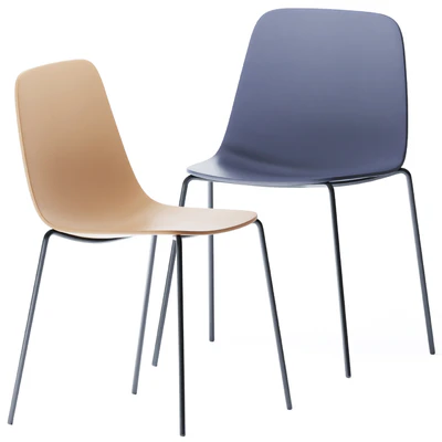 Maarten Plastic Four Legs Chair by Viccarbe — Ver 3