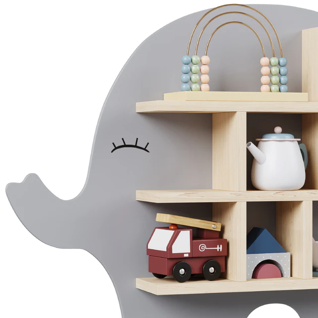 Shelf bunny and elephant with kids decor by jabadabado — Descargar