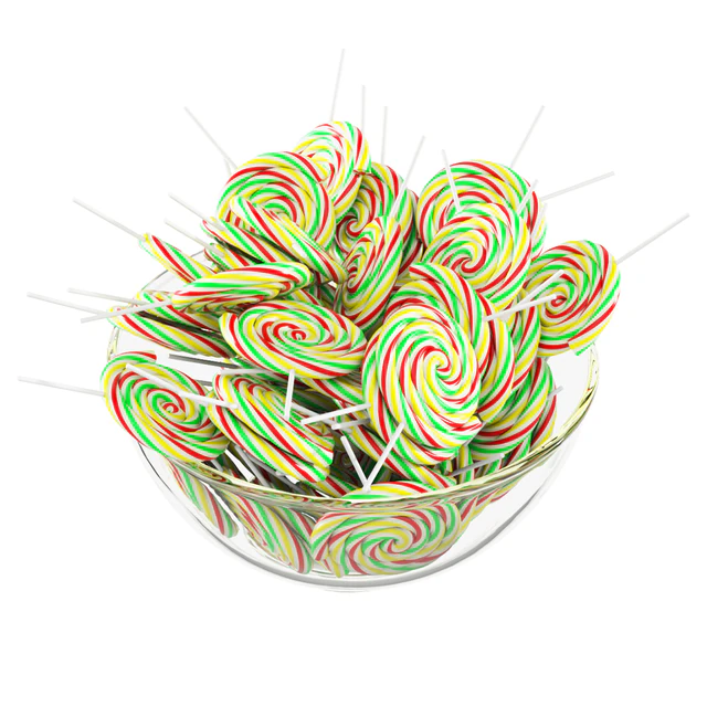 Glass bowl with lollipops — Descargar