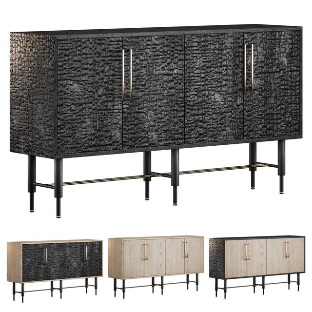 Charred wood chest of drawers — Descargar