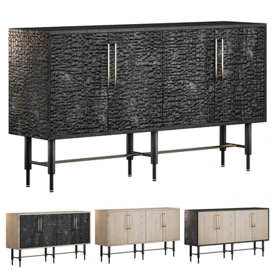 Charred wood chest of drawers — Ver 1