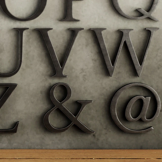 RH / CAST METAL LETTER OBJECTS — Descargar