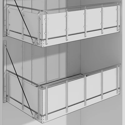 Metal balcony / Metal balcony (3 types of cantilever balconies) — Ver 2