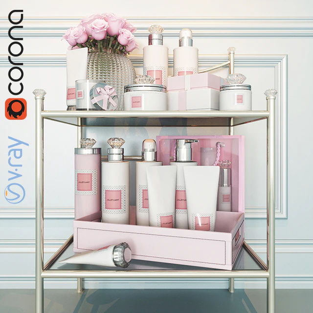 Приставной столик с косметикой / Table with cosmetic set — Скачать