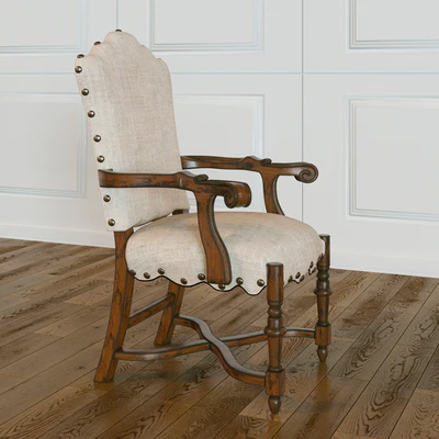 French Linen Dining Armchair — Вид 2