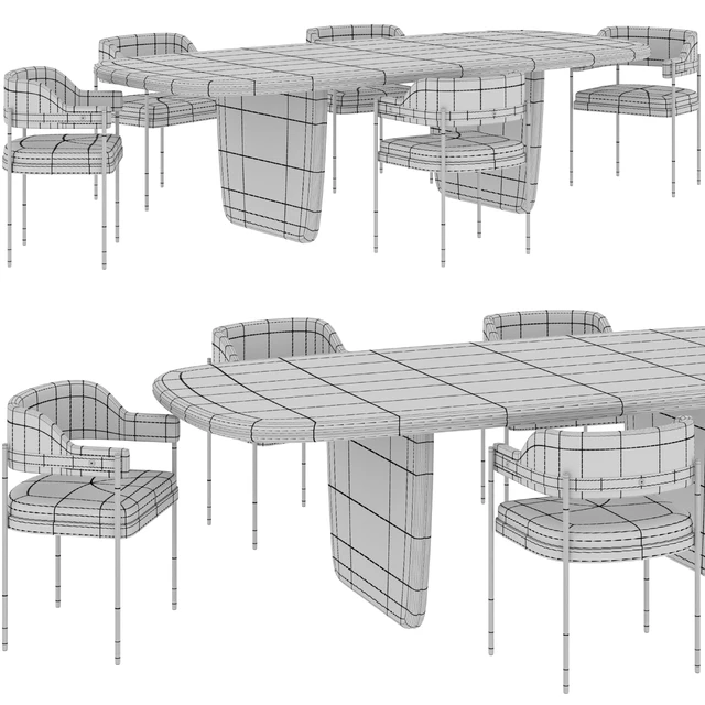 Dining table Laskasas Jeane + chair Laskasas Dale — Descargar