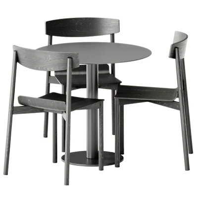 Wox 2 Wood Chair by Artu and Mesa Mona Table by Diabla — Ver 2