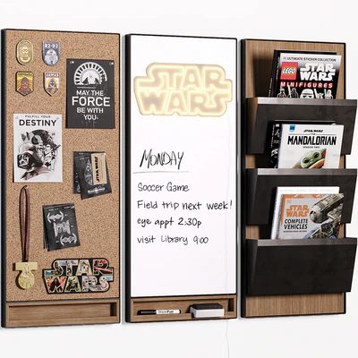 Pottery Barn Star Wars Trenton Corkboard, Whiteboard & File Organizer for Teenagers and Kids — Ver 1